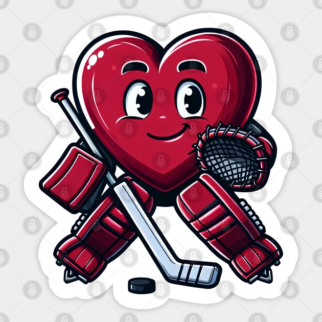 Valentine's Day Ice Hockey Goalie Team Player Sticker by E